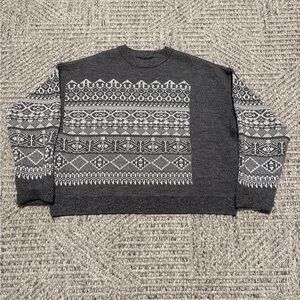 Alexander Wang Charcoal and White Crewneck Sweater